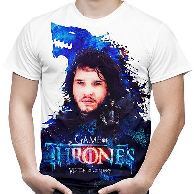 Camiseta Masculina Game of Thrones Jon Snow Estampa Total