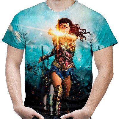 Camiseta Masculina Filme Mulher Maravilha Estampa Digital