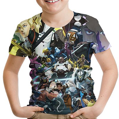 Camiseta Infantil Jogo Overwatch Estampa Hd Over Watch Md6