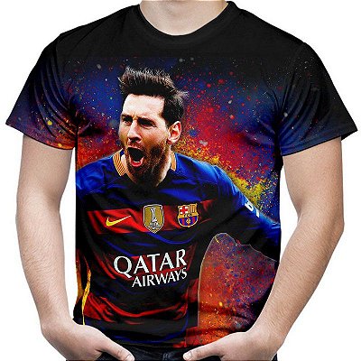Camiseta Masculina Messi Estampa Total Md01 - OUTLET
