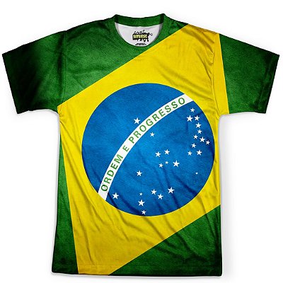 Camiseta Masculina Brasil Bandeira Copa Md03