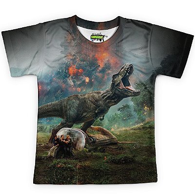 Camiseta Infantil Parque dos Dinossauros Jurassic World Md03