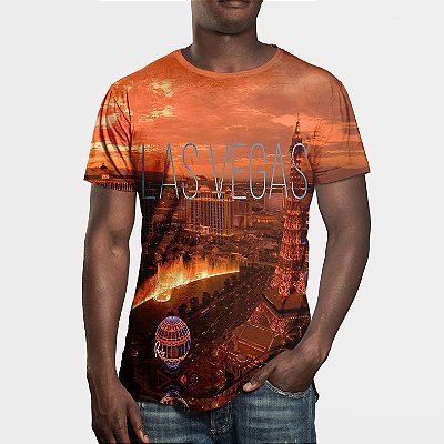 Camiseta Masculina Las Vegas Estampa Digital
