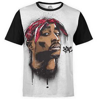 Camiseta masculina 2PAC Estampa Digital Tupac Shakur md04