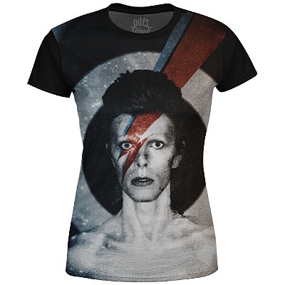 Camiseta Baby Look Feminina David Bowie Estampa digital md01