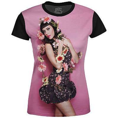 Camiseta Baby Look Feminina Katy Perry Estampa digital md01