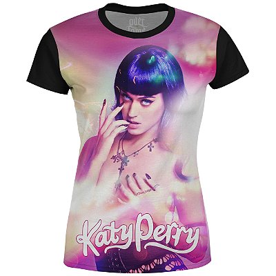 Camiseta Baby Look Feminina Katy Perry Estampa digital md03
