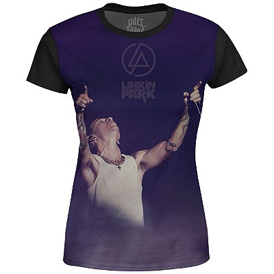 Camiseta Baby Look Feminina Linkin Park Estampa digital md02