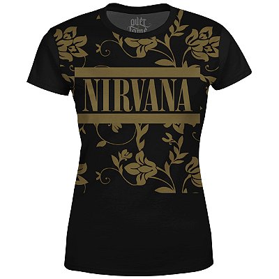 Camiseta Baby Look Feminina Nirvana Estampa digital md01