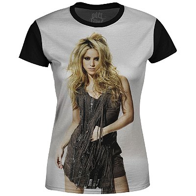 Camiseta Baby Look Feminina Shakira Estampa digital md02