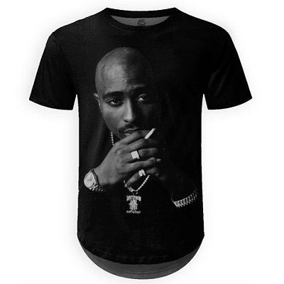 Camiseta Masculina Longline 2PAC  Tupac Shakur