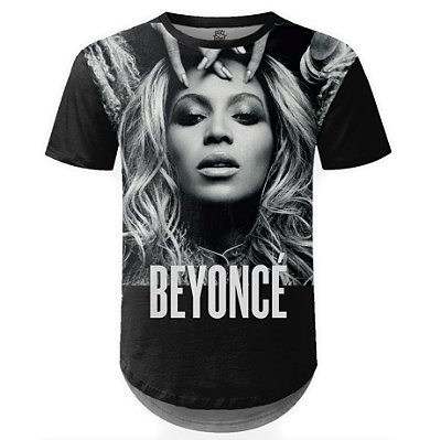 Camiseta Masculina Longline  Beyoncé Estampa Digital md01