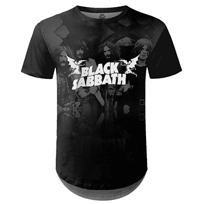 Camiseta Masculina Longline  Black Sabbath md03