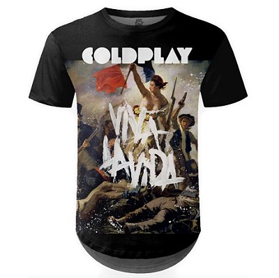 Camiseta Masculina Longline Coldplay Estampa digital md03
