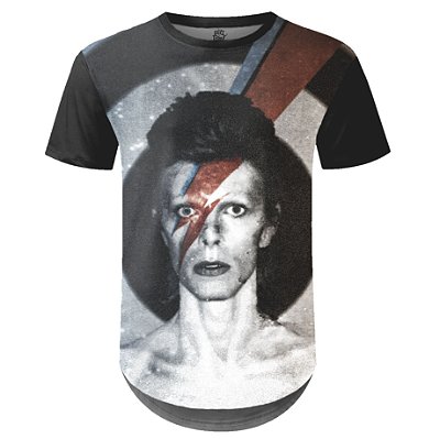 Camiseta Masculina Longline David Bowie Estampa digital md01