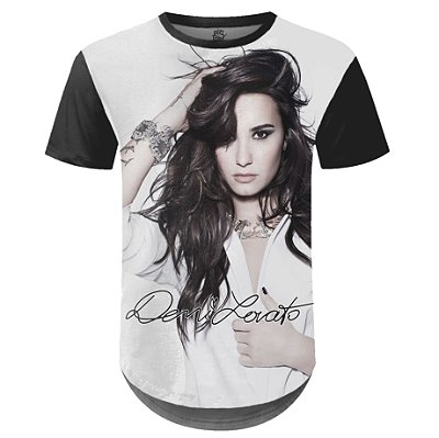 Camiseta Masculina Longline Demi Lovato Estampa digital md02