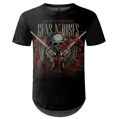 Camiseta Masculina Longline Guns N' Roses md04