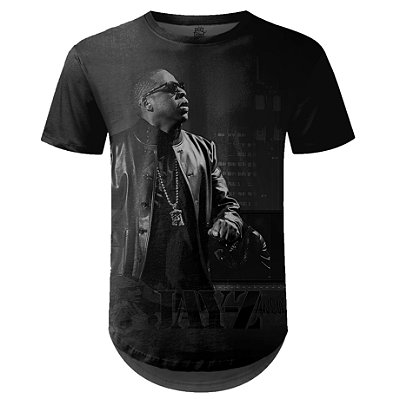 Camiseta Masculina Longline Jay-Z Estampa digital md02