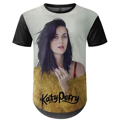 Camiseta Masculina Longline Katy Perry Estampa digital md02