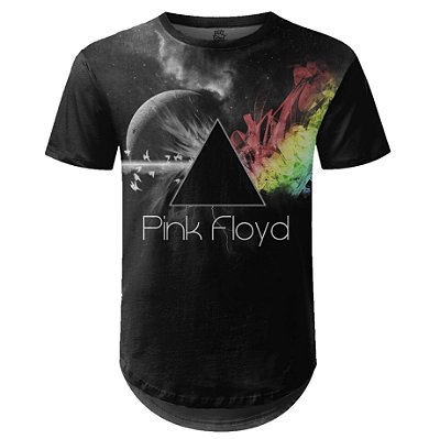 Camiseta Masculina Longline Pink Floyd Estampa digital md04