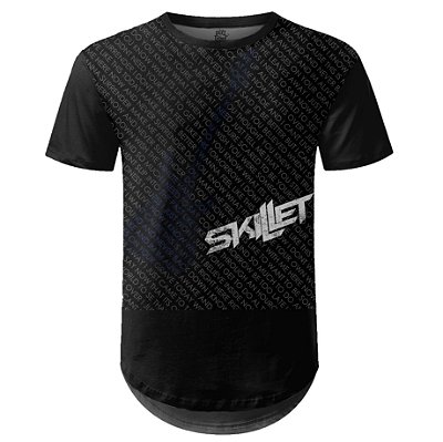Camiseta Masculina Longline Skillet Estampa digital md02