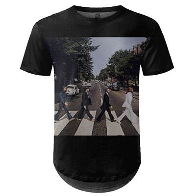Camiseta Masculina Longline The Beatles Estampa digital md02