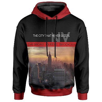 kiss land skyline moletom com capuz
