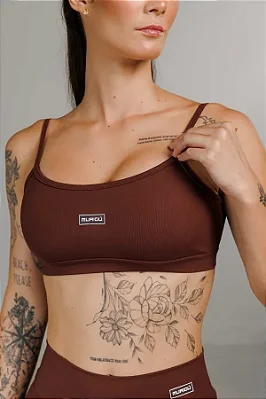 Top de Treino Feminino Murigú Slim Marrom