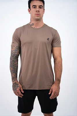 Camiseta Dry Poliamida Marrom