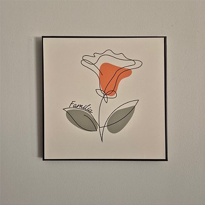 Quadro de Aço Duna Oliva Família 20x20cm Decorativo