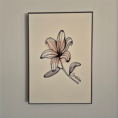 Quadro de Aço Outono Gratidão Decorativo 21x30cm