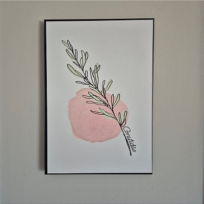 Quadro de Aço Primavera Gratidão 21x30cm Decorativo