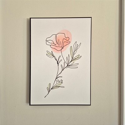 Quadro de Aço Primavera Paz Decorativo 21x30cm