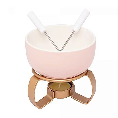 Aparelho Fondue 5 Peças Aspen Rosa 350mL