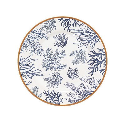 Conjunto de 6 Prato de Sobremesa Aquarelle Náutico em Cerâmica