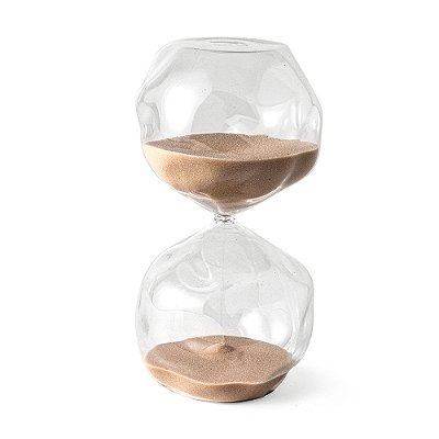 Ampulheta Decorativa de Vidro 60 Minutos – Relógio de Areia Elegante para Sala, Escritório e Decoração Sofisticada