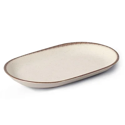 Travessa Vanilla Organic em Cerâmica Feldspática Branca