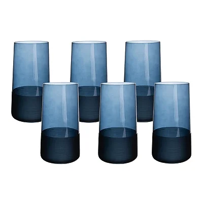 Conjunto 6 Copos Duo Navy 540ml em Vidro Copa&Cia