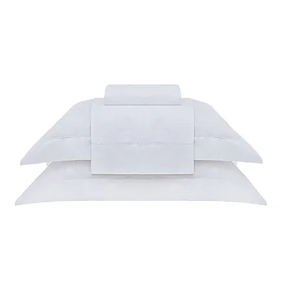 Jogo de Cama Buddemeyer Queen Damask Square Cinza 300 Fios 100% Algodão
