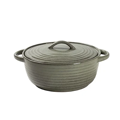 Caçarola de Cerâmica 20cm Verde com Alça – Panela para Forno e Servir