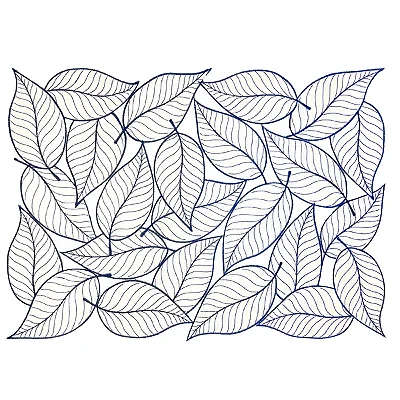 Jogo Americano Auguri Casa Foliage com Bordado em Poli-Linho 35x50cm