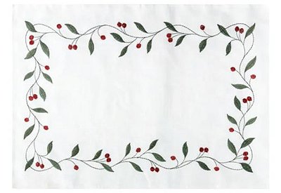 Jogo Americano Auguri Casa Vento Di Natale em Poli-Linho 35x50cm