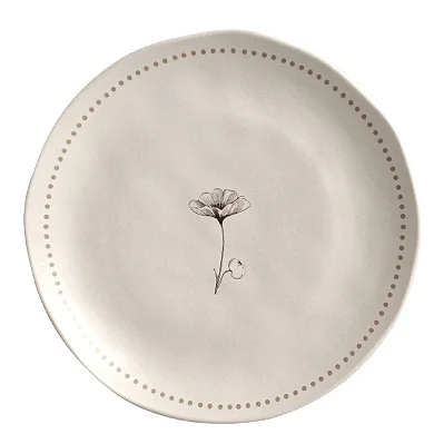 Prato Raso Orgânico Amana em Stoneware Porto Brasil