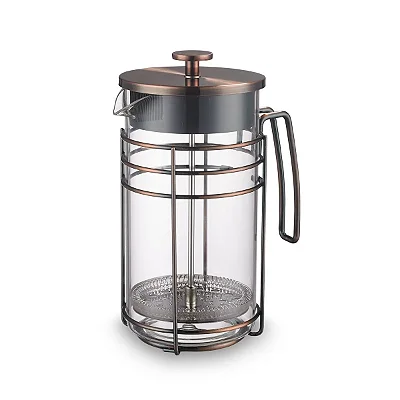 Cafeteira Francesa em Vidro Borossilicato e Aço Inox 1L Oxford – Prensa Francesa Modern