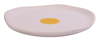 Prato Redondo Orgânico de Sobremesa Breakfast em Cerâmica Decorativa 23cm