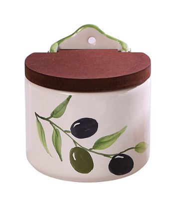 Pote Saleiro Redondo Pequeno Azeitoninhas Kitchen em Cerâmica Decorativa Artesanal