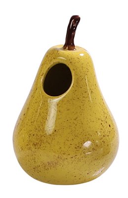 Vaso Pera Tutti-Frutti em Cerâmica Decorativa Pintado à Mão