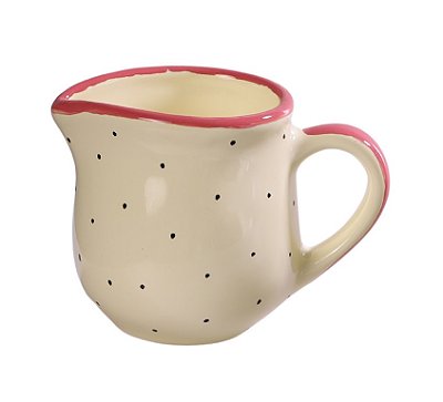 Jarra Redonda Pequena Pitaya Tutti-Frutti em Cerâmica Decorativa 270ml Pintada à Mão