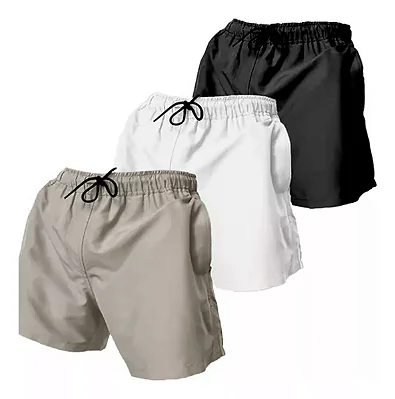 KIT 3 SHORTS MASCULINO TACTEL COM ELASTANO
