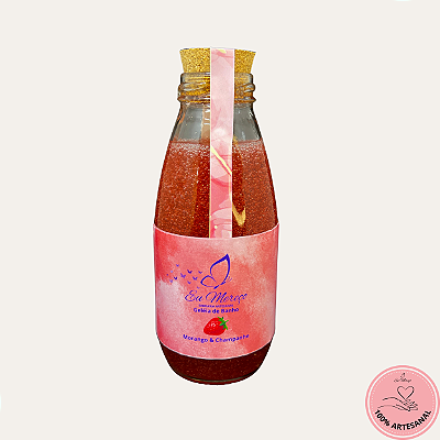 Geleia de Banho Artesanal Morango com Champanhe | Experiência Sensorial - 300ml
